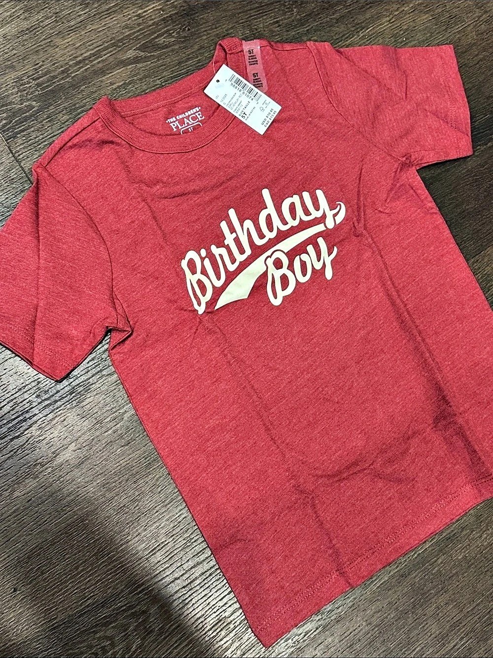 The Childrenβs Place Birthday Boy Graphic Tee Size 5T NWT